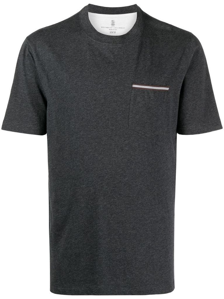 patch-pocket short-sleeved t-shirt
