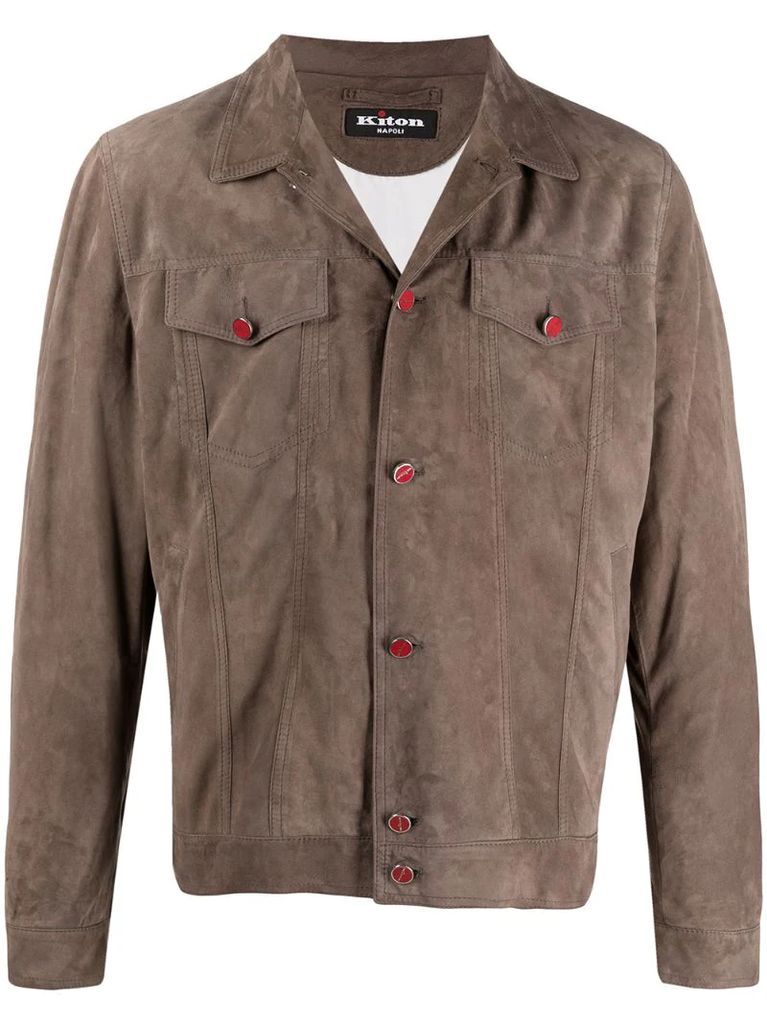 tonal-design long-sleeve jacket