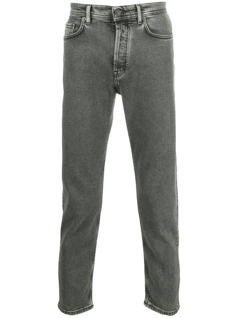 slim-fit tapered jeans