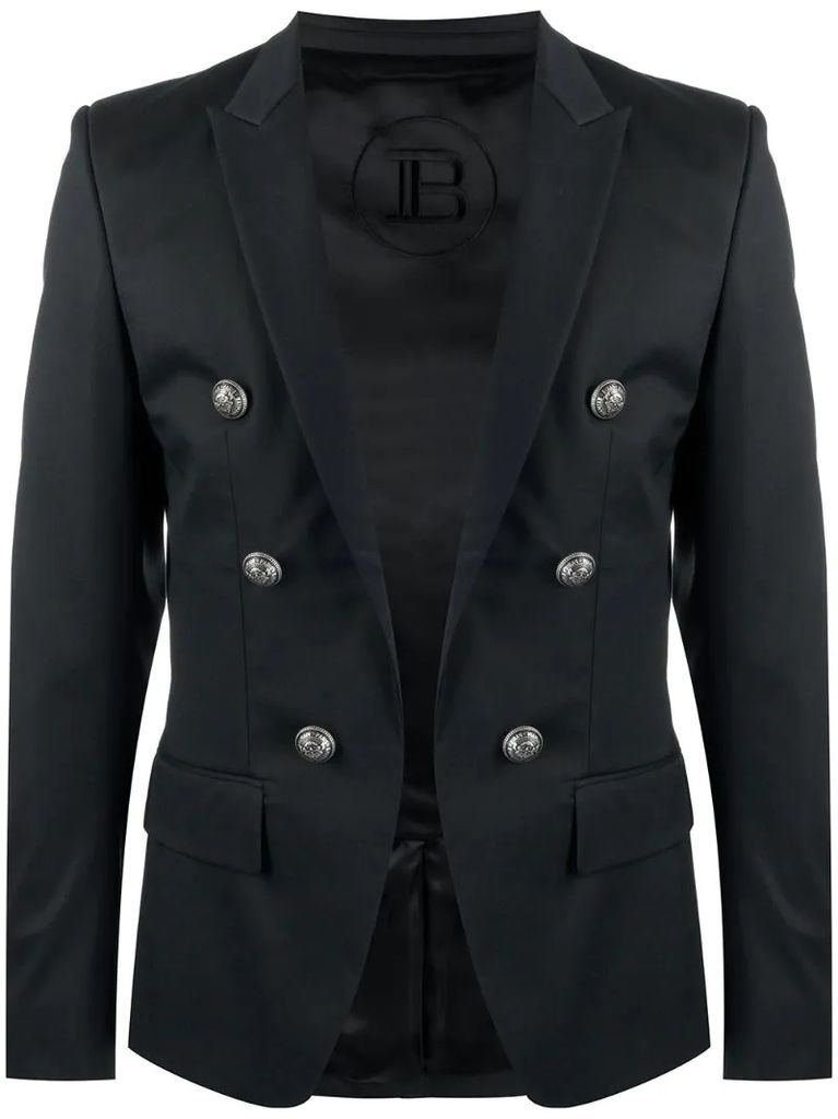 double-breasted tailored blazer