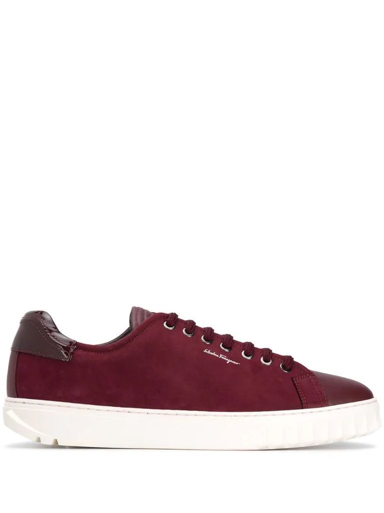 suede low-top sneakers