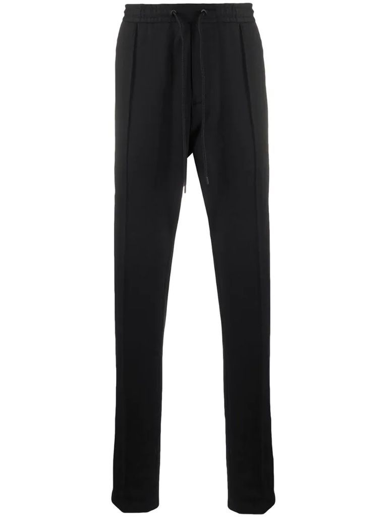 piped slim-fit track pants