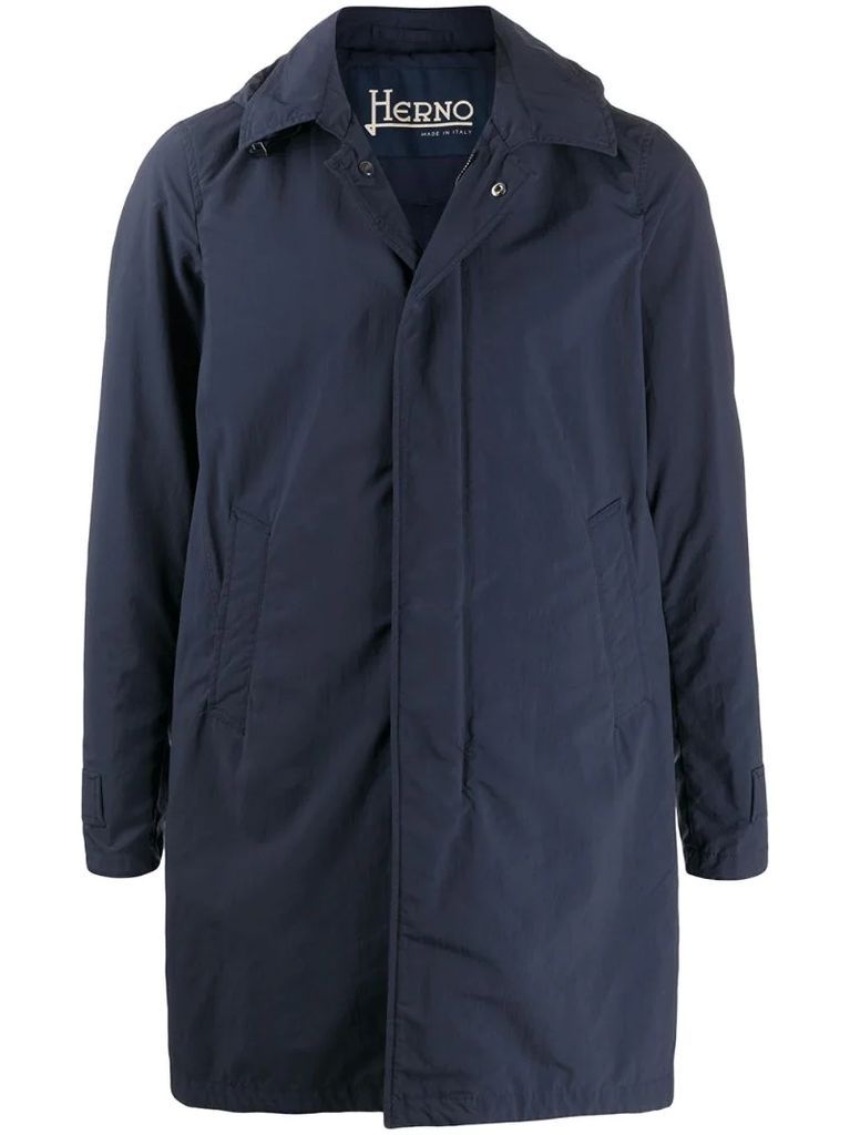 long concealed zipped parka