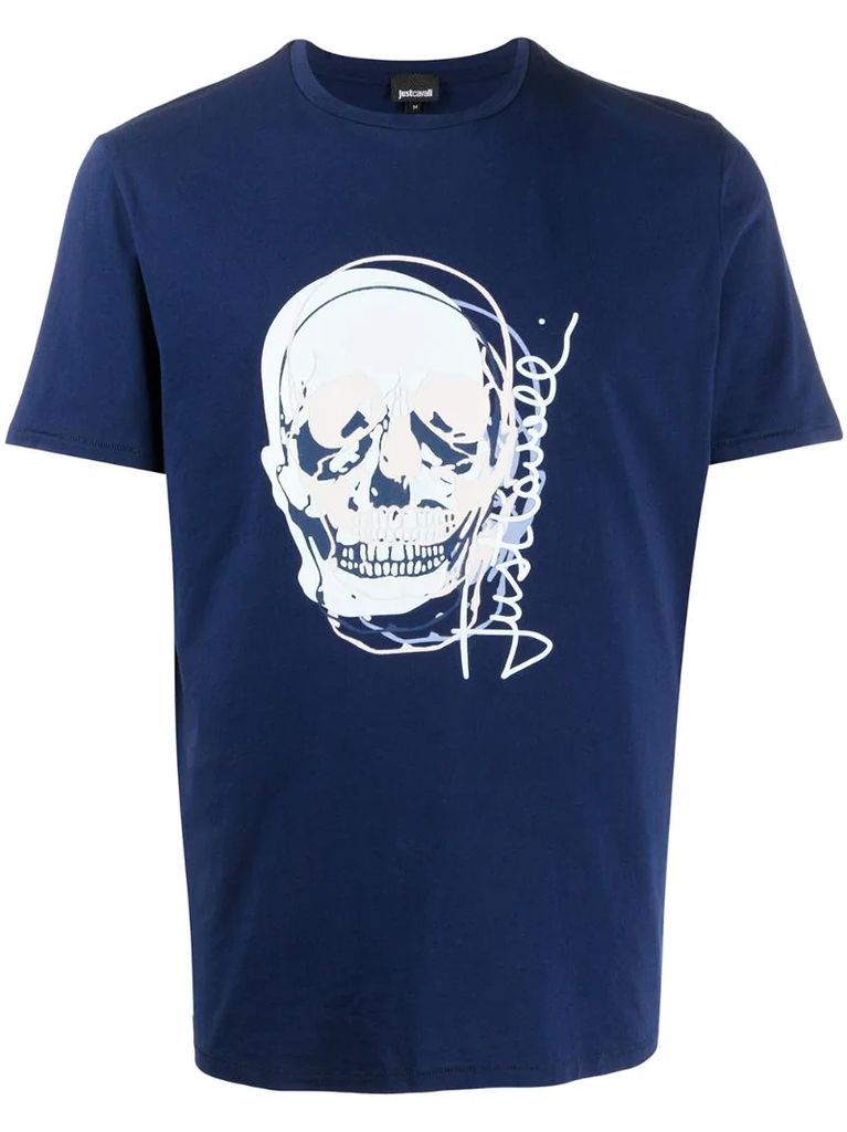 skull-print T-shirt