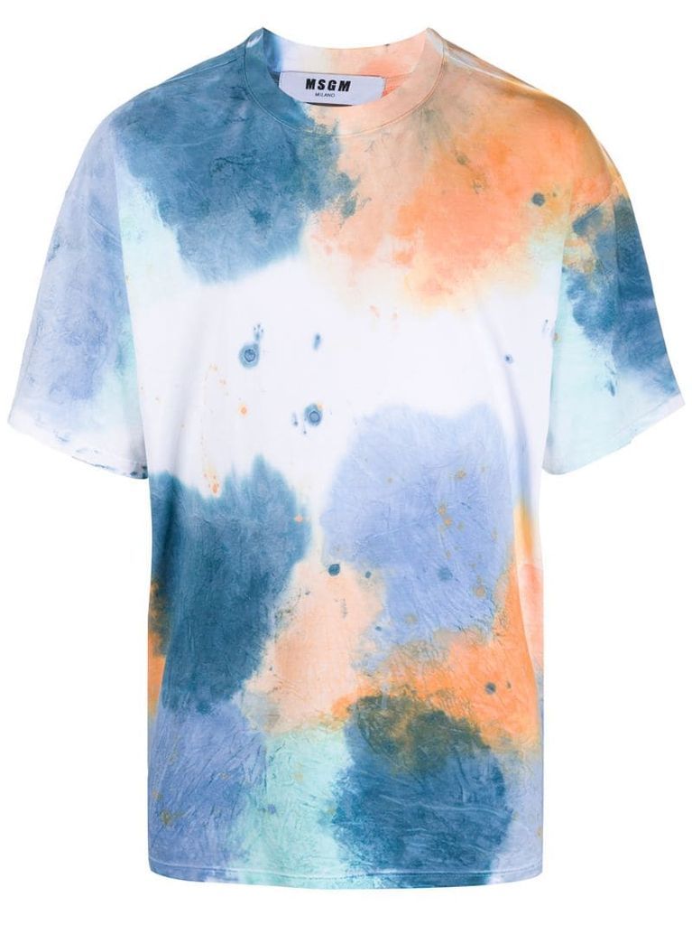 water colour-print oversized T-shirt