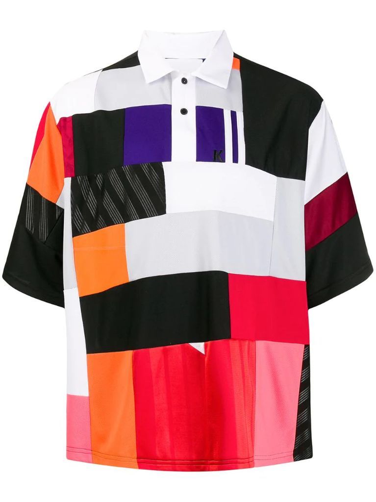 colour block polo shirt