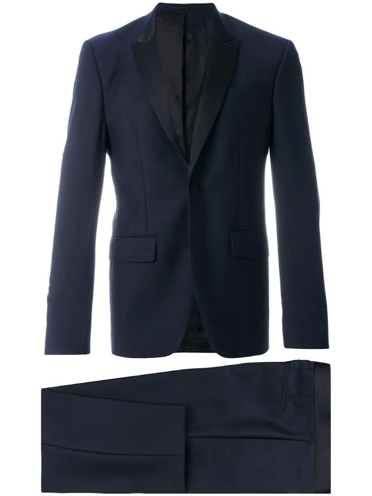 contrast lapel two piece suit