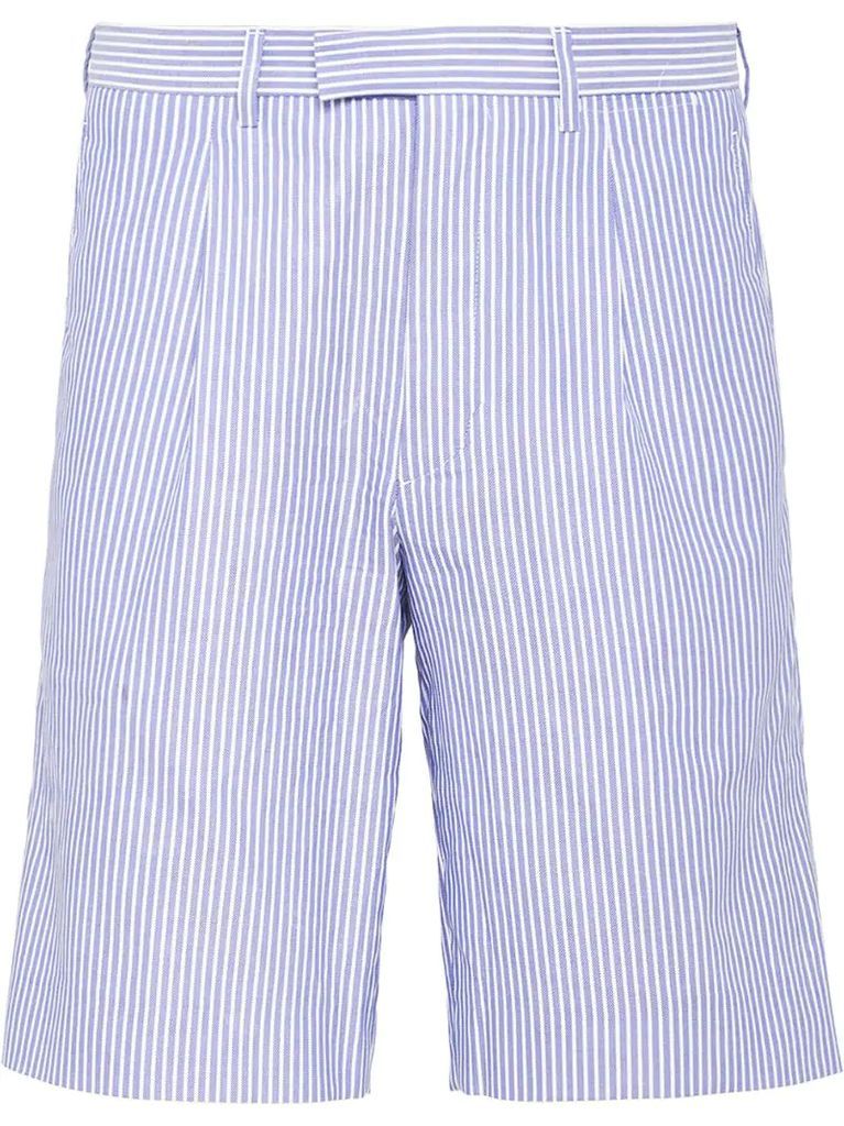 striped Bermuda shorts