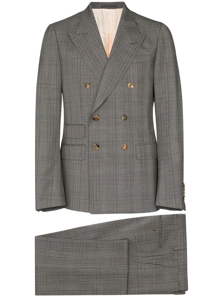 checked wool dinner suit