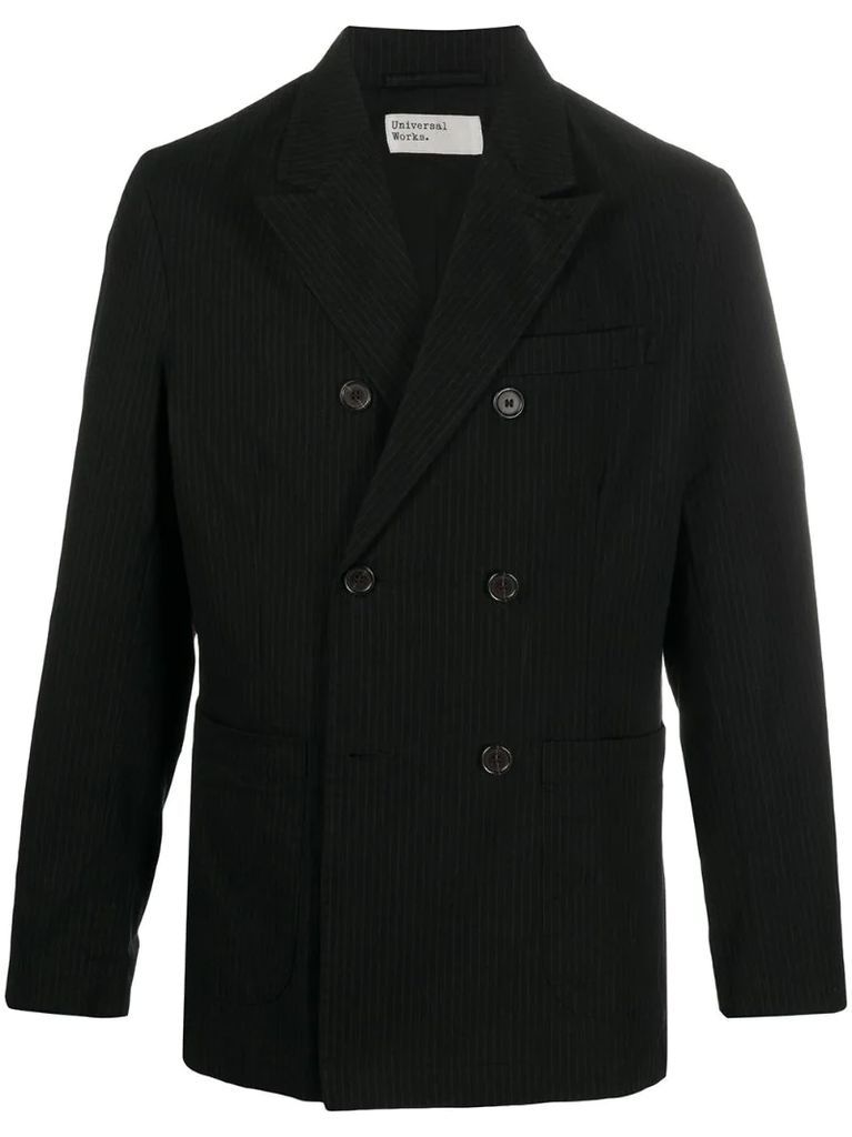 Manor pinstriped double-breasted jacket
