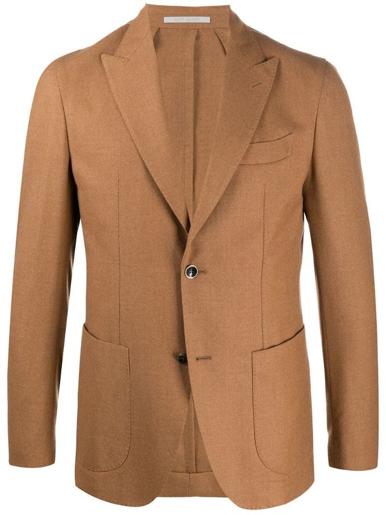 single-breasted wool blazer