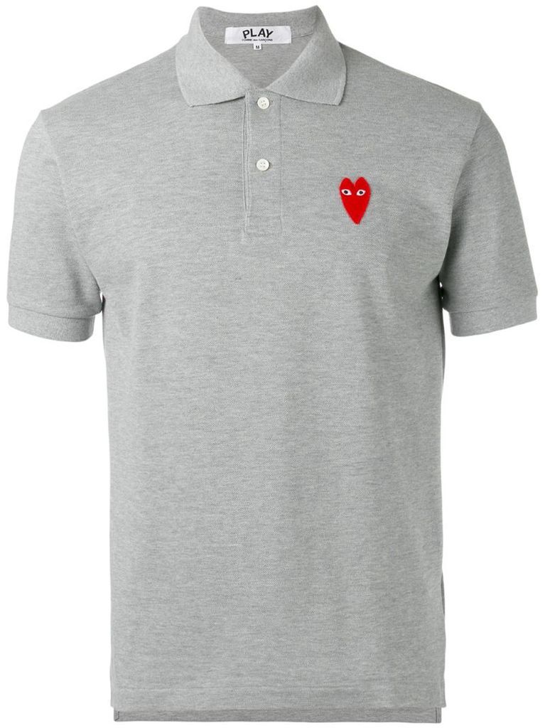 elongated heart polo shirt