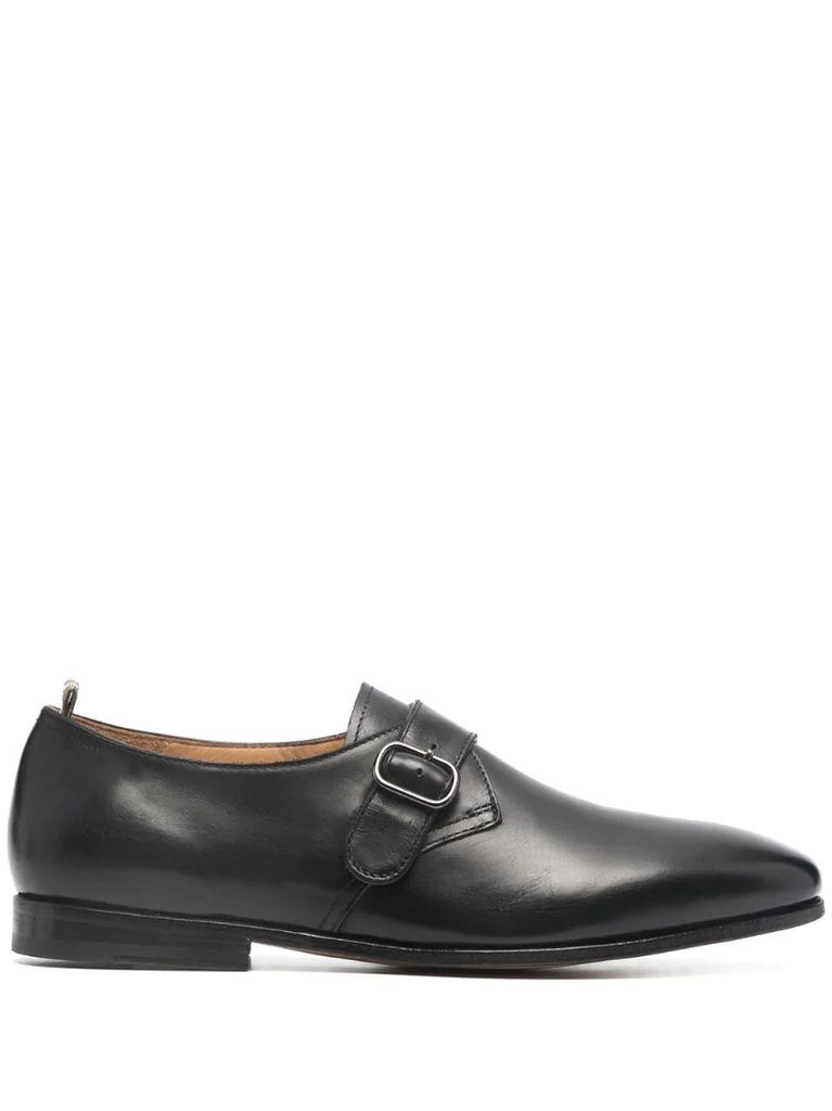 side-buckle monk shoes