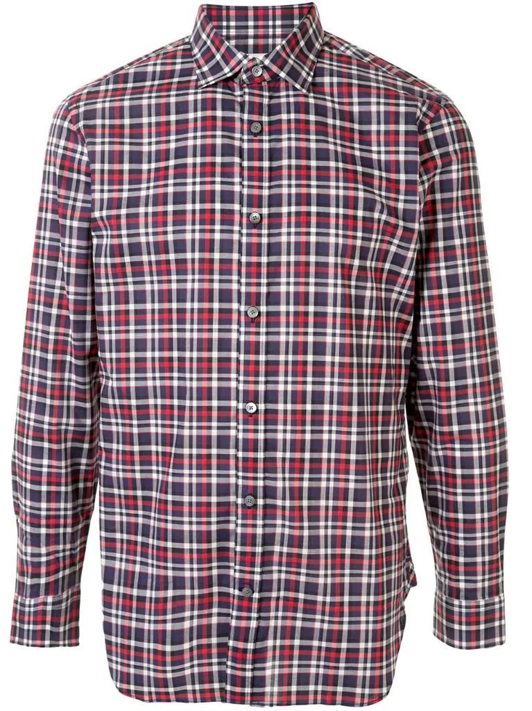 checkered long sleeve shirt