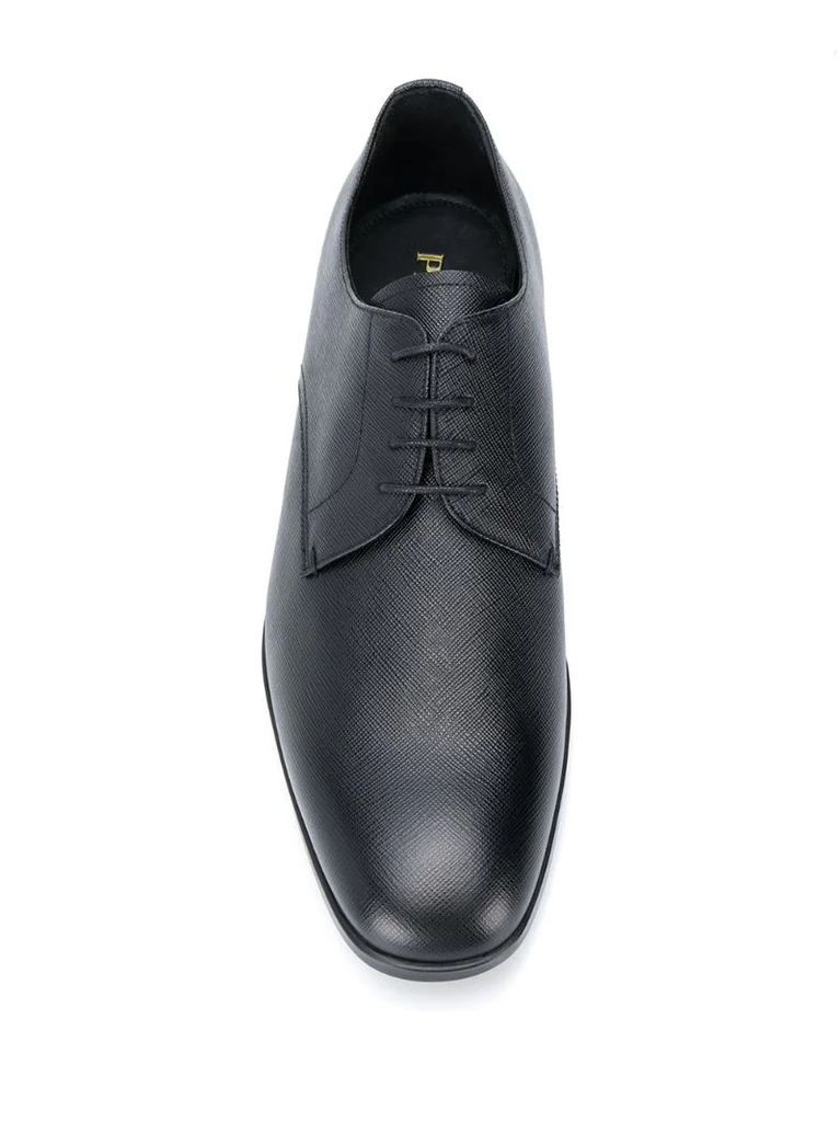 textured-effect Derby shoes