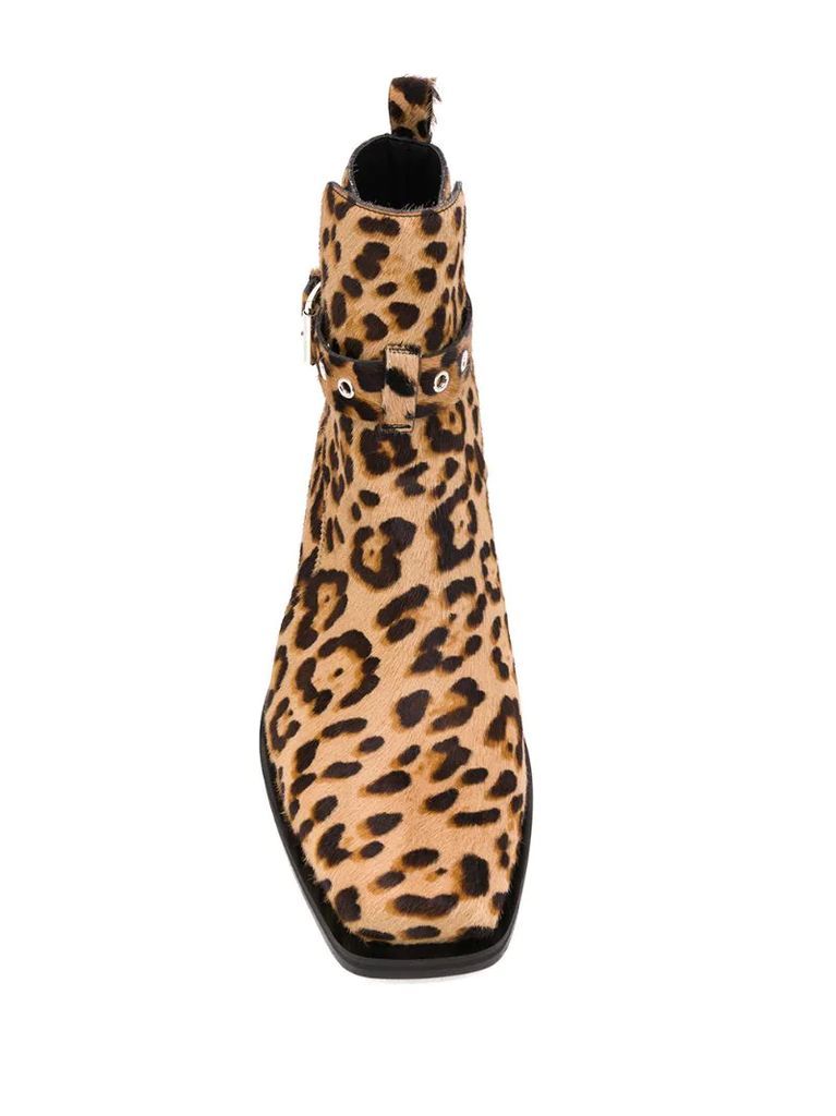 leopard print 60mm ankle boots