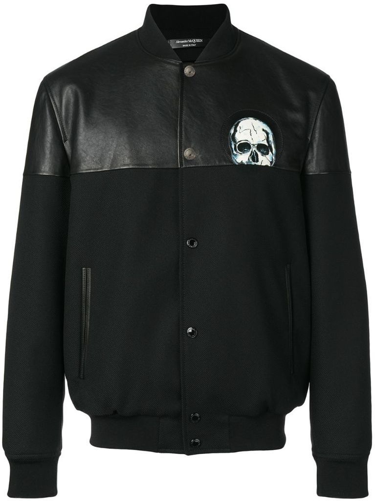 skull print bomber jacket