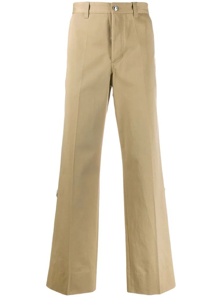 D-ring detail cotton trousers