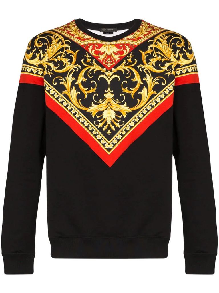 Baroque print sweatshirt