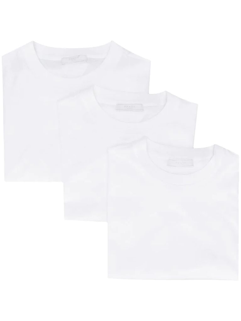 three-pack crew neck T-shirts