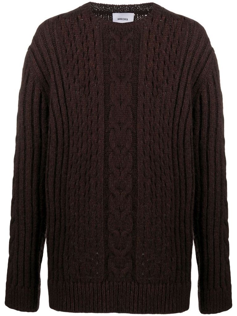 Virote cable-knit jumper