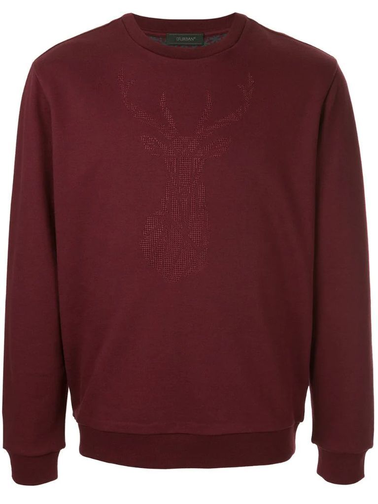 reindeer print sweatshirt