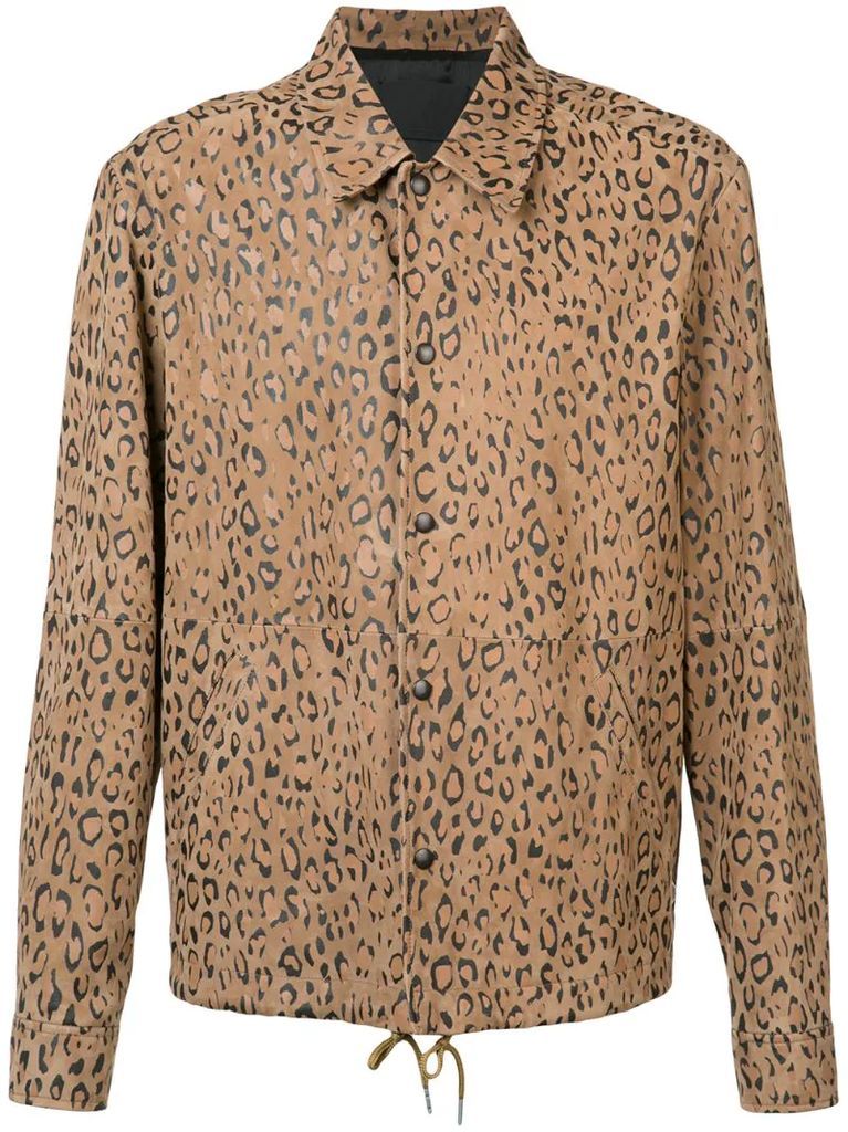 leopard print shirt jacket
