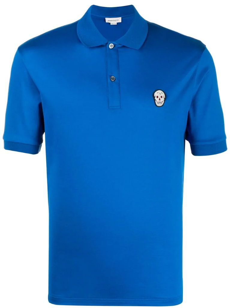 skull patch polo shirt