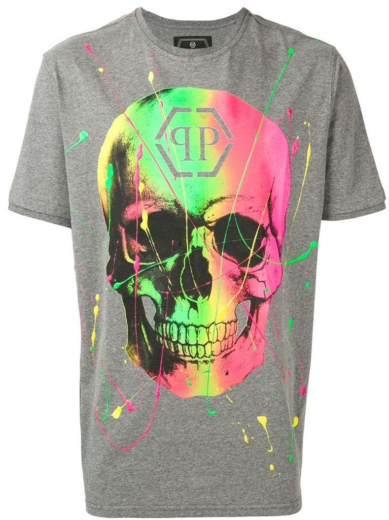 multicolour skull T-shirt