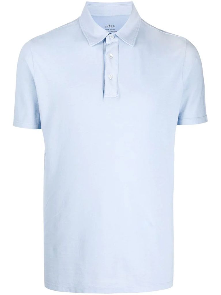 shortsleeved buttoned polo shirt