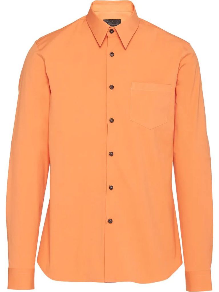 fitted button-up shirt