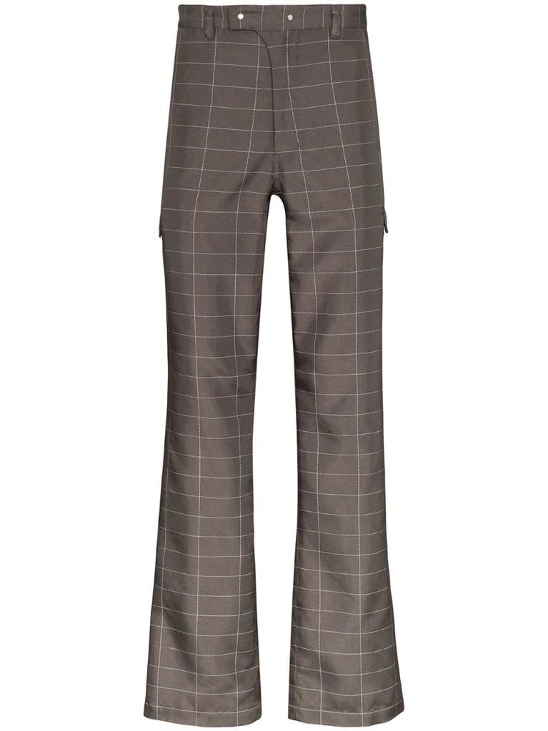 Reflector checked trousers