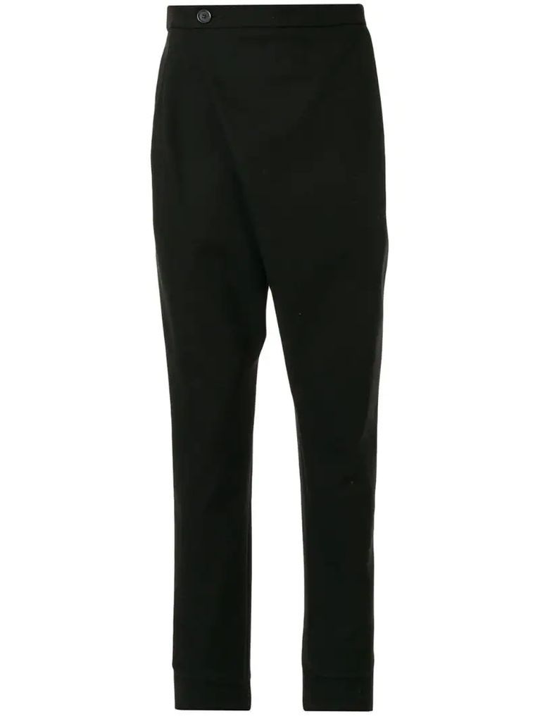Crossover tapered trousers