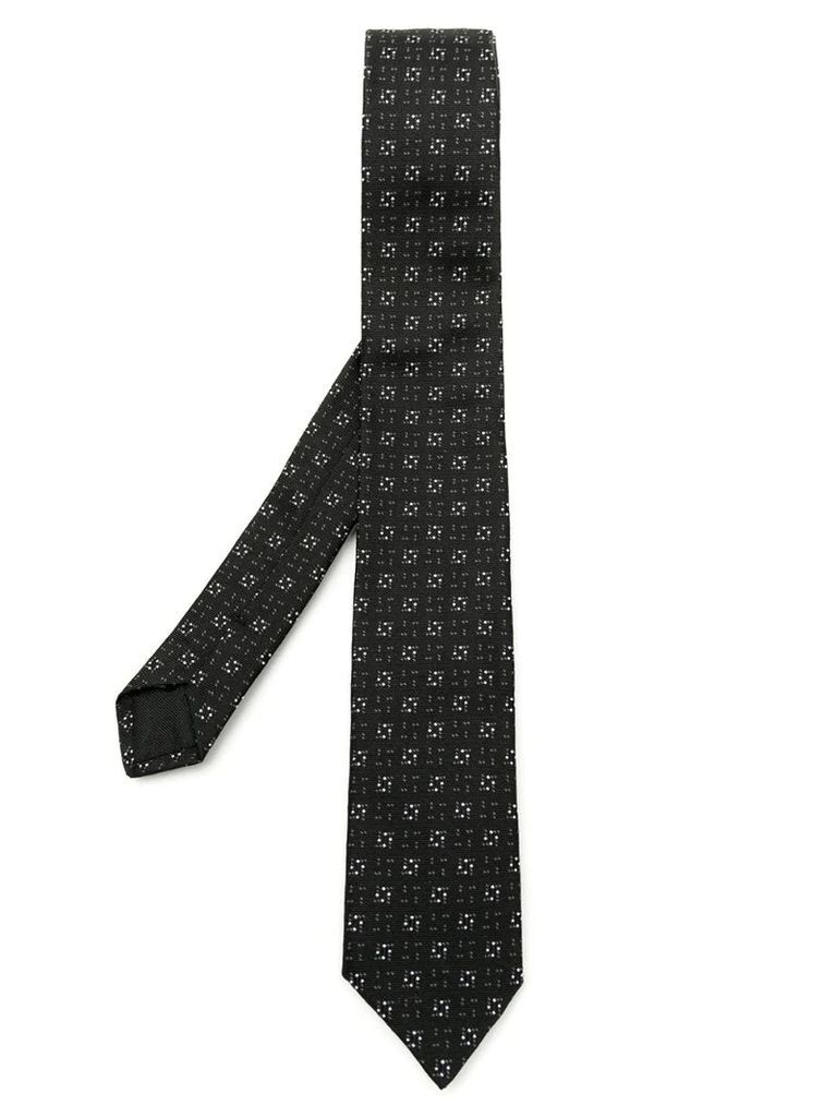 jacquard pointed tip tie