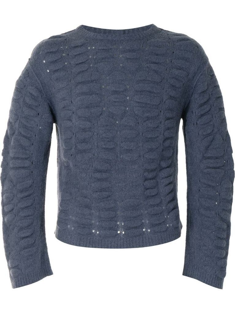 bubble-knit jumper