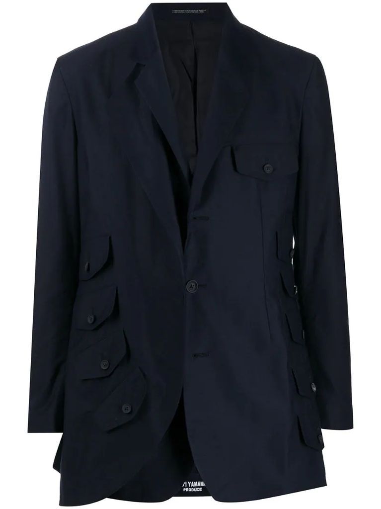 deconstructed single breasted blazer