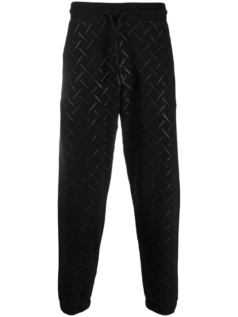 all-over logo track pants