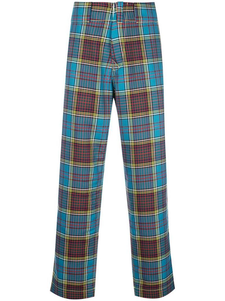 classic check trousers