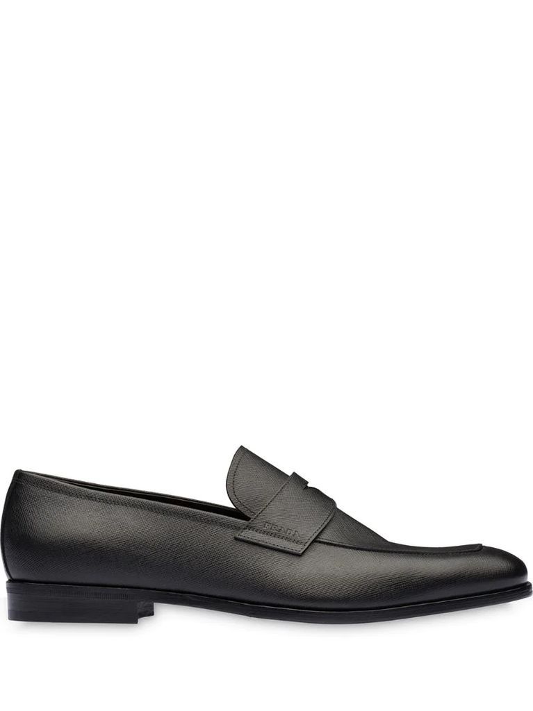 cut-out logo loafers