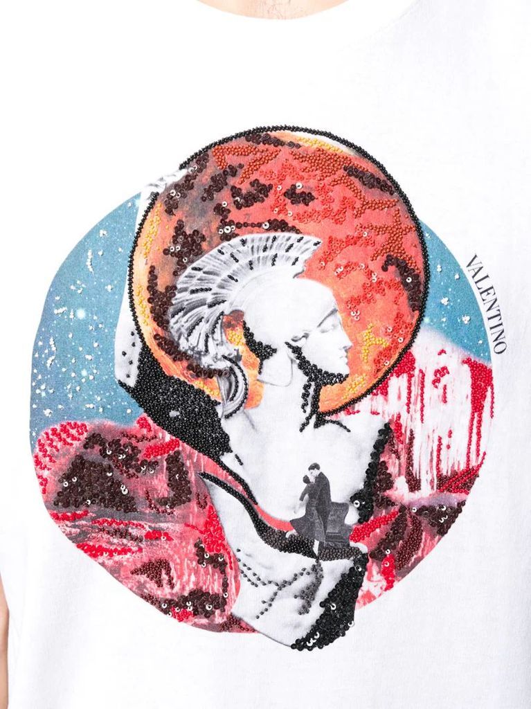 Mars print cotton T-shirt