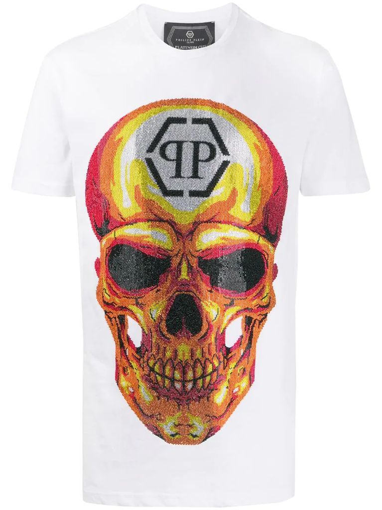 embellished skull short sleeve T-shirt