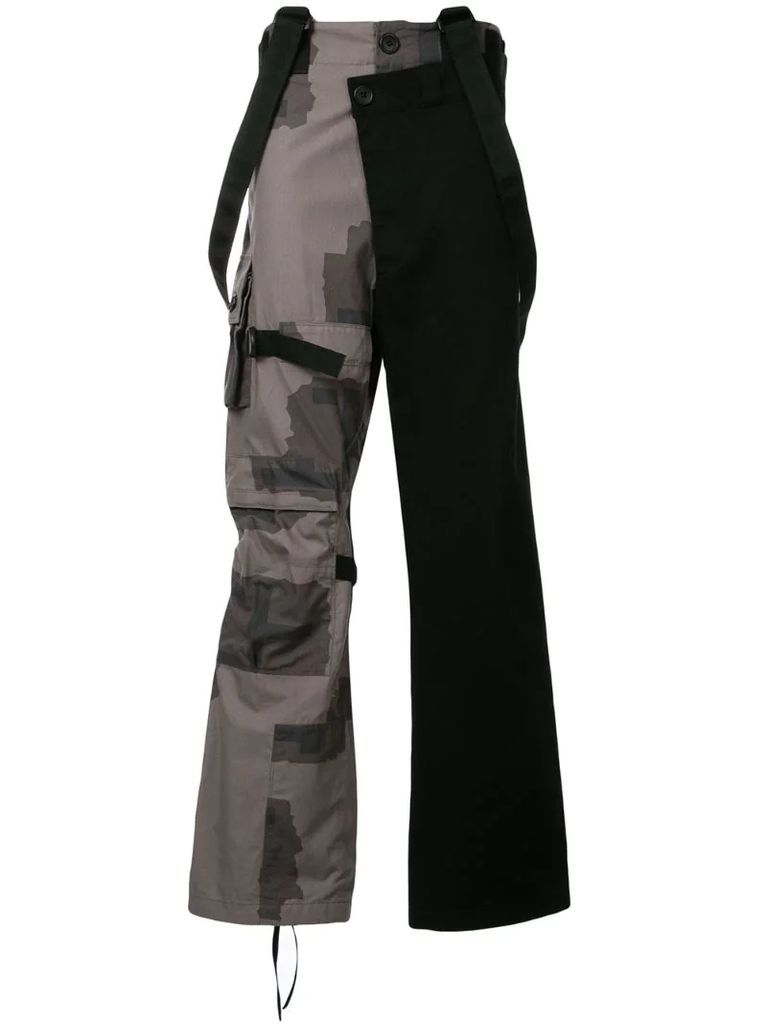 camouflage panel trousers