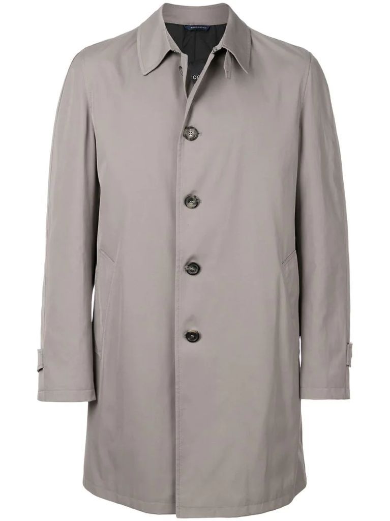 straight-fit buttoned coat