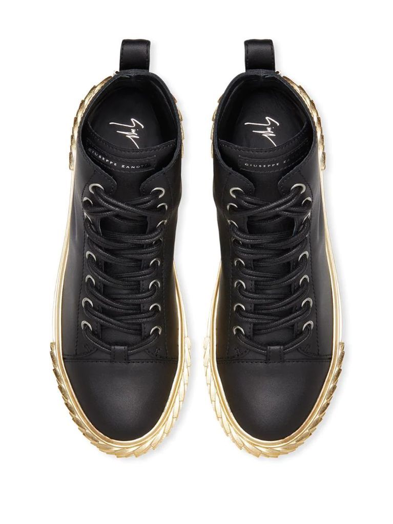 Blabber contrasting-sole high-top sneakers