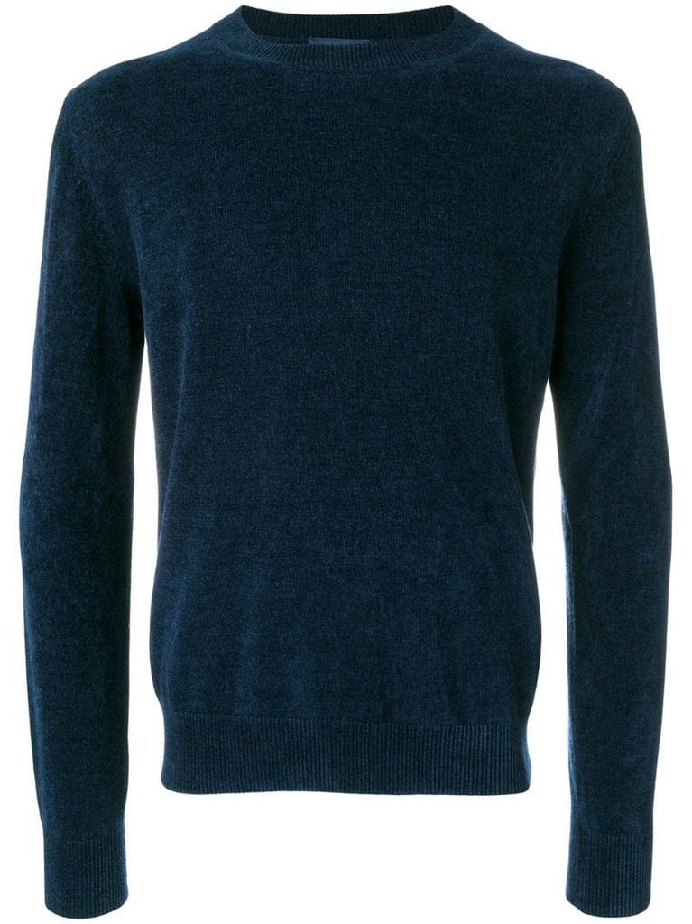 ribbed crew neck pullover
