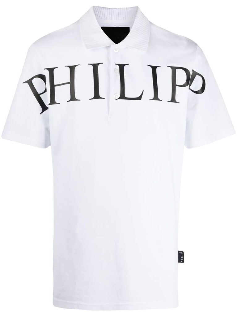 logo print polo shirt