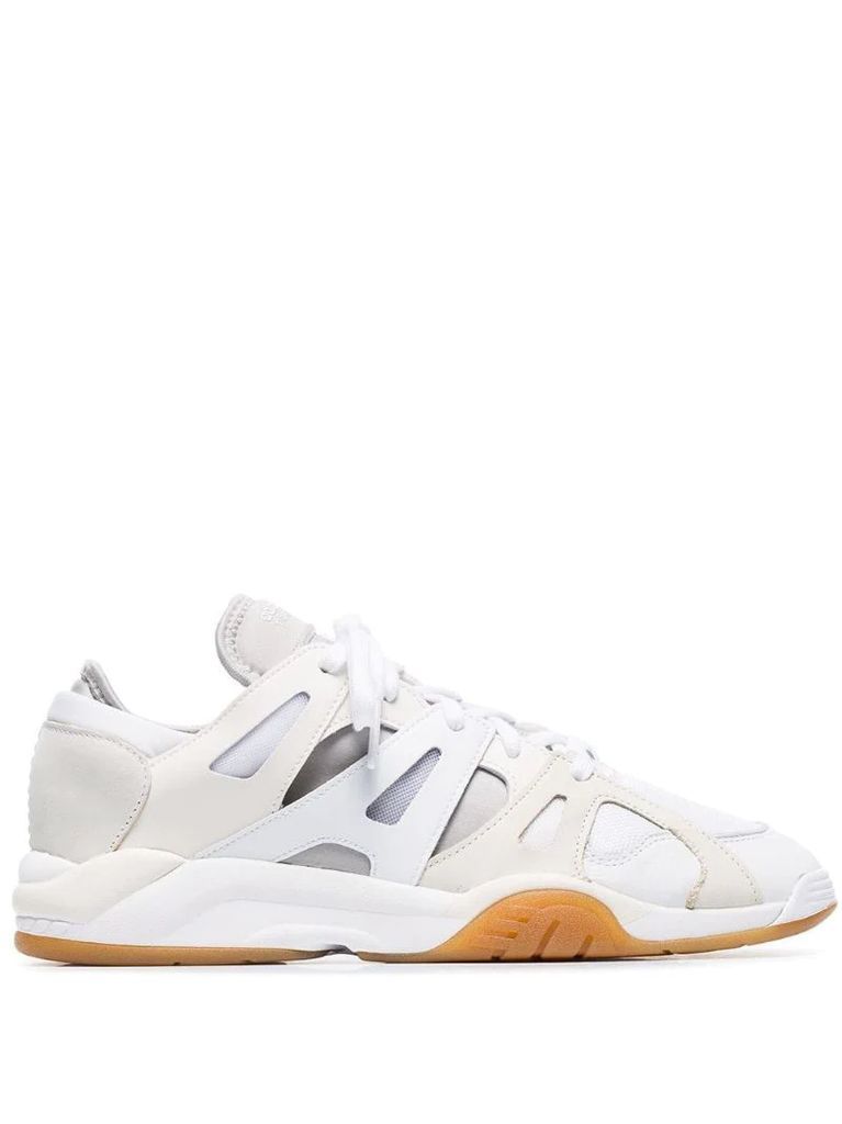 off white Dimension low top leather sneakers