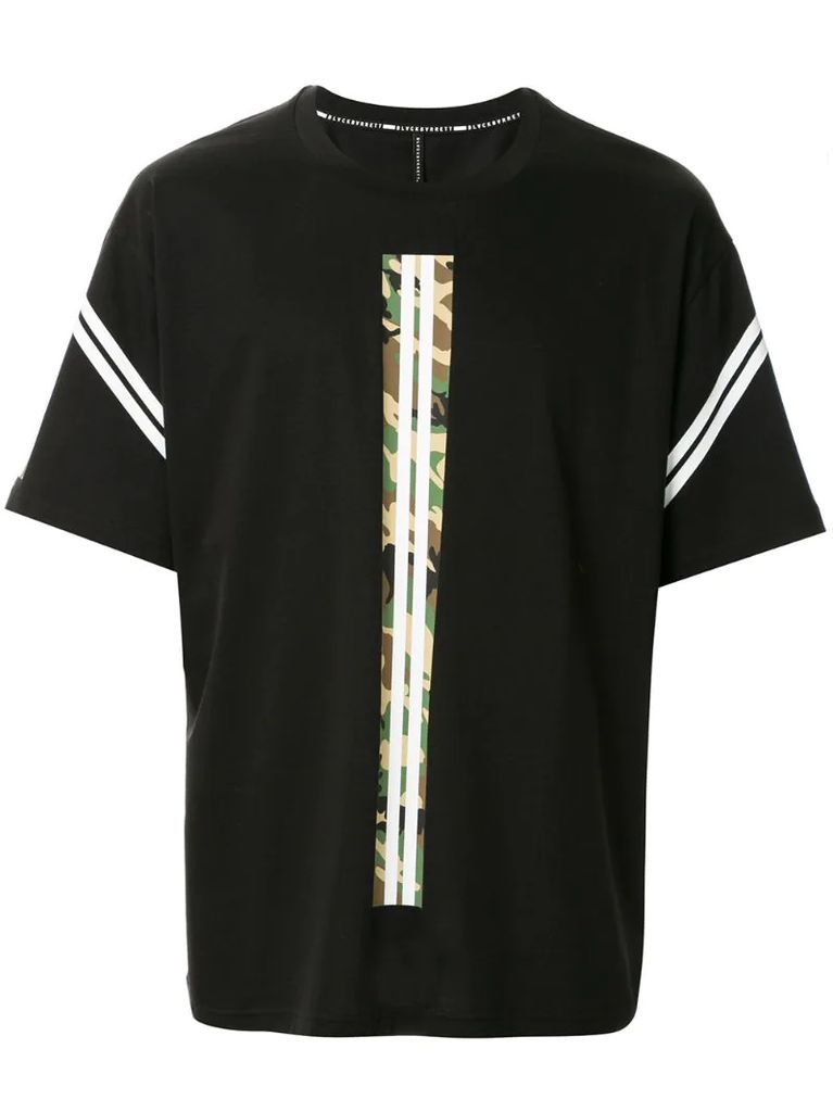 stripe detail crew-neck T-shirt