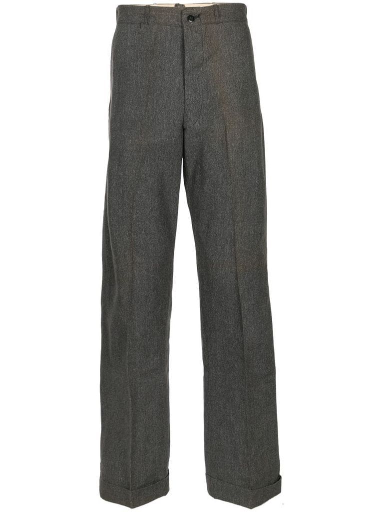 1940s tailored loose-fit trousers
