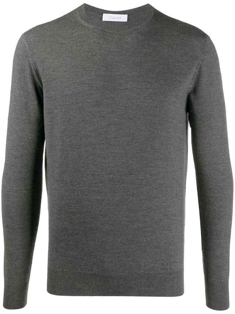 slim-fit knitted jumper
